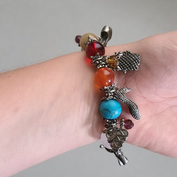 Charm Bracelet with Colorful Beads and Shoes/Purses Charms - Picture 8 of 8